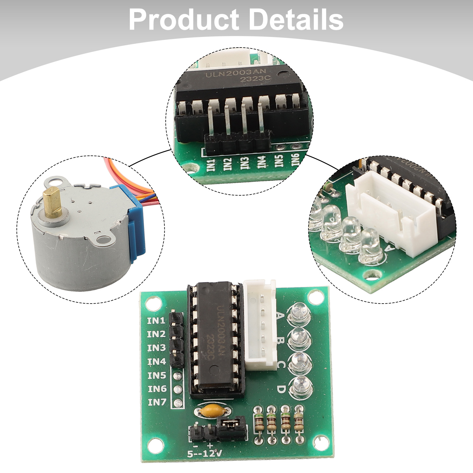 Stepper Motor 28Byj - 4-фазный шаговый двигатель 5В 28BYJ-48 с