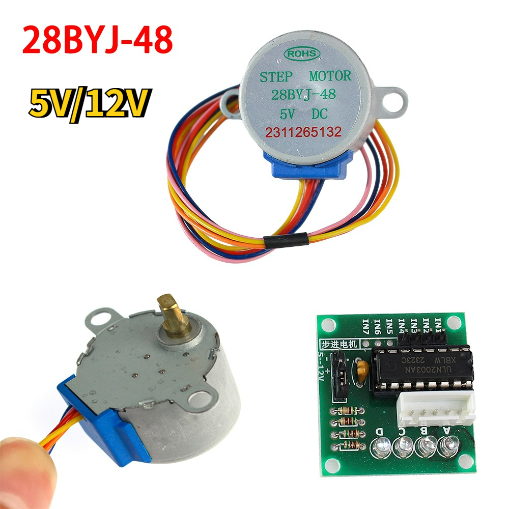 Stepper Motor 28Byj - Комплект шагового двигателя 28BYJ-48 5В/12В, 4-фазный,
