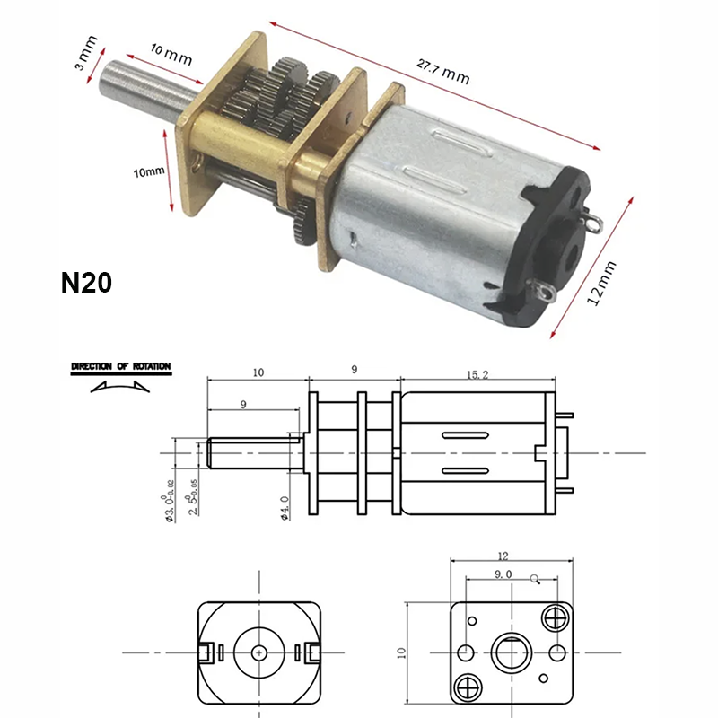 6 В 12 В 15-6000 об/мин GA12-N – обзор и цена Diy Boat Electronics