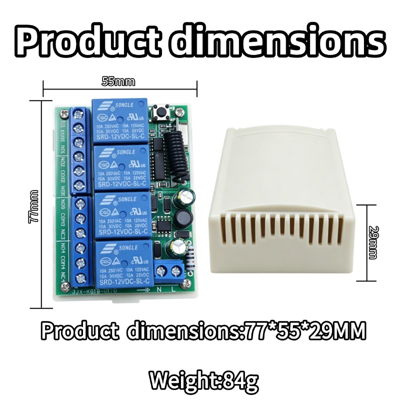 433 МГц AC 110В 220В 4-канальн – обзор и цена Rf 433Mhz Module